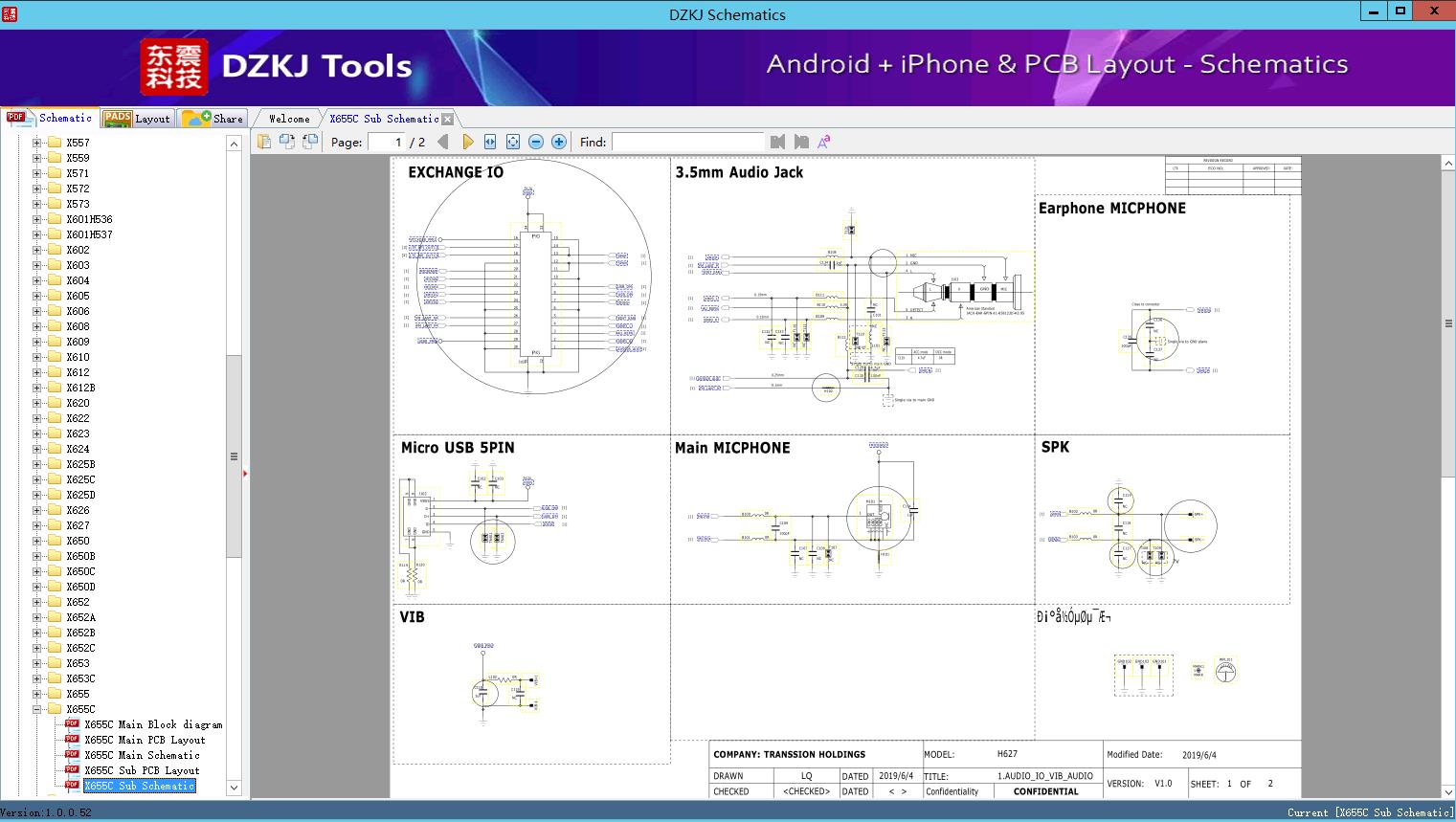 X655C Sub Schematic